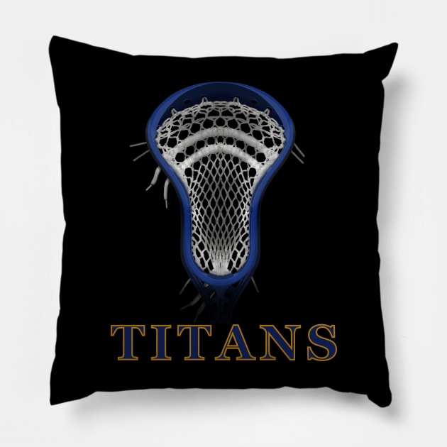 Titans lax Pillow by 752 Designs