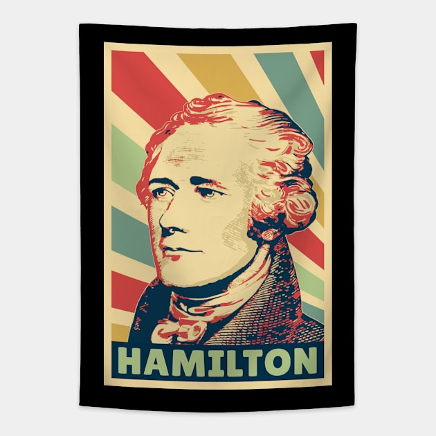 Alexander Hamilton Vintage Colors Tapestry by Nerd_art