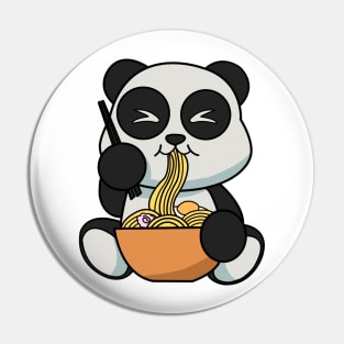 Anime Kawaii Ramen Eating Panda Bear Japanese Noodles Pin