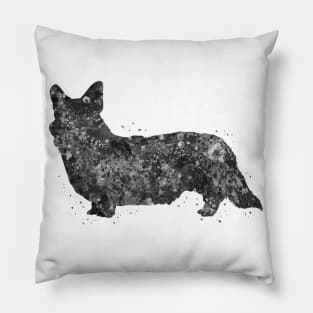 Cardigan Welsh Corgi dog black and white Pillow