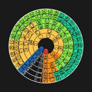 Gallifreyan Periodic Table of the Elements, v.2 (dark) T-Shirt