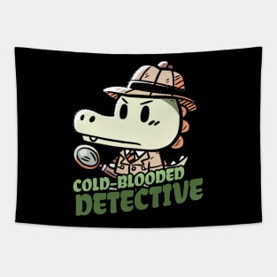 Cold blooded Detective Investigator Aligator Design Tapestry