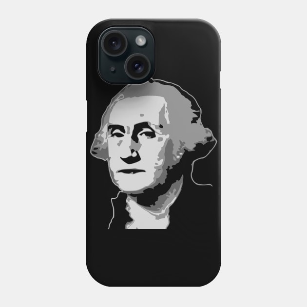 George Washington Black and White Phone Case by Nerd_art