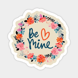 Be Mine Floral Circle Magnet