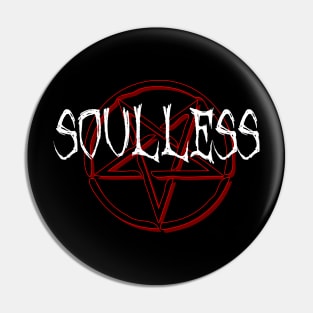 Soulless Dark Satanic Metal Pentagram Pin