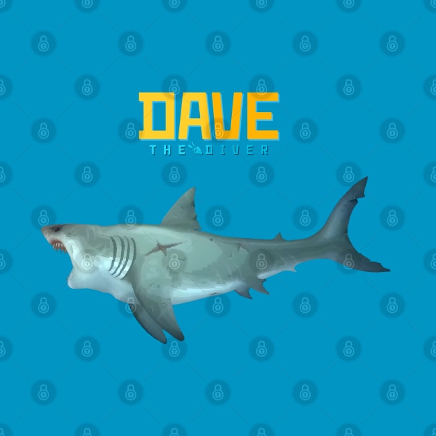 DAVE the diver Fan Art - Great White by Buff Geeks Art