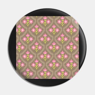 Chocolate Pink Flowers Pin