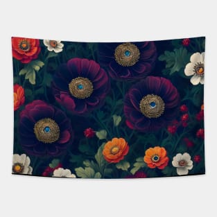 Anemones Field Dark Fantasy Tapestry