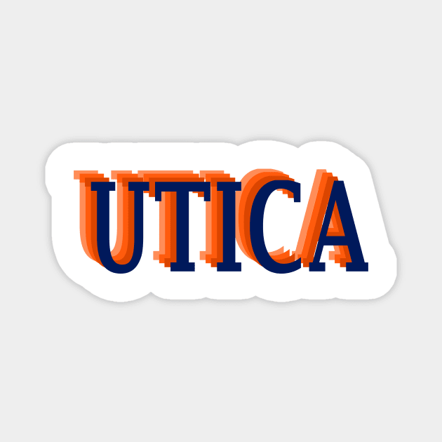 Utica Orange and blue gradient Magnet by anrockhi