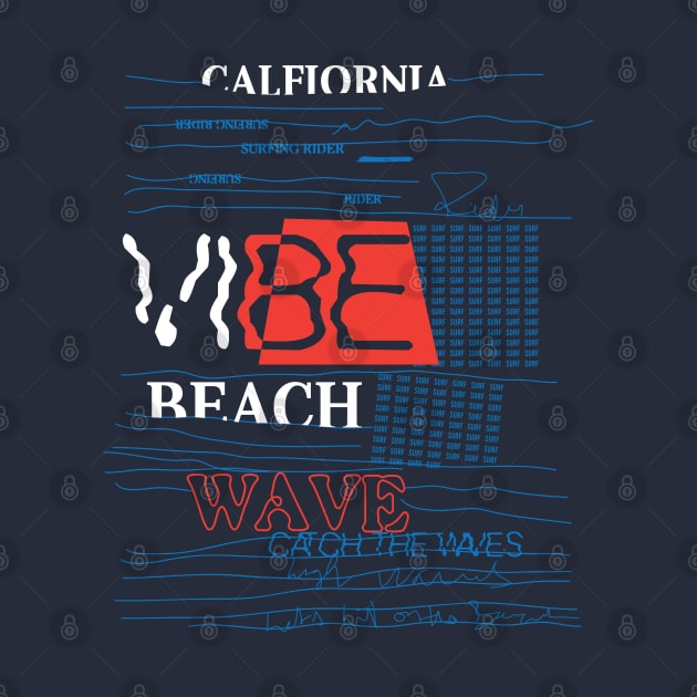 California beach summer Wave typography by SSSD