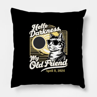 Hello Darkness My Old Friend - Cool Cat Pillow