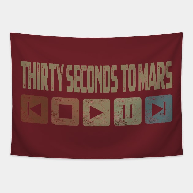 Thirty Seconds To Mars Control Button Tapestry by besomethingelse