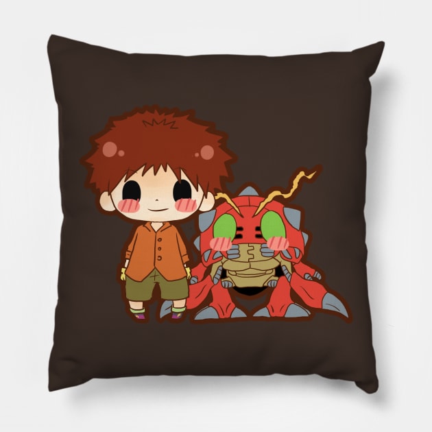 izzy & tentomon Pillow by Potaaties