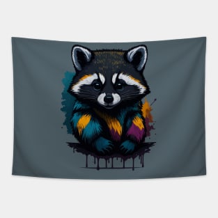 Raccoon Portrait Tapestry