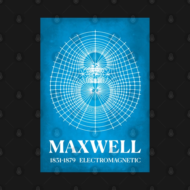 Magnetic lines James Clerk Maxwell electromagnetic waves Poster by labstud