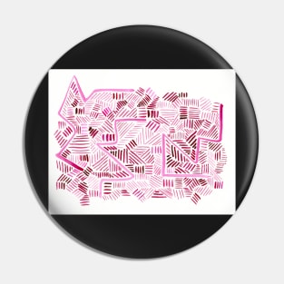 Abstract Pink and Red Angular Lines Pin