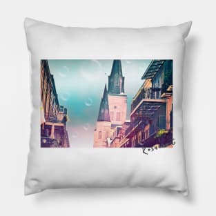 Surreal St. Louis Cathedral Pillow