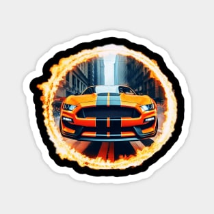 Ford Mustang Muscle Car Super Car Ring of Fire Musclecar Magnet