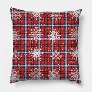 Christmas checkered pattern, red. Pillow