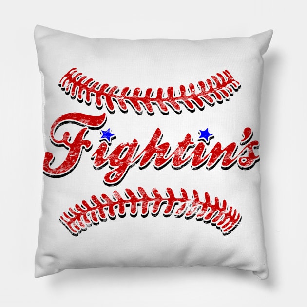 Fightin' Baseball Pillow by TeeCreations