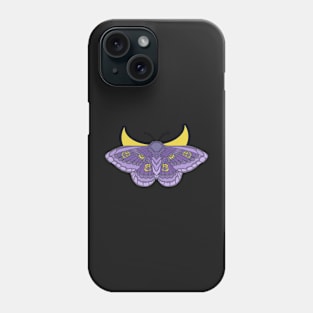 Purple Moon Moth Phone Case