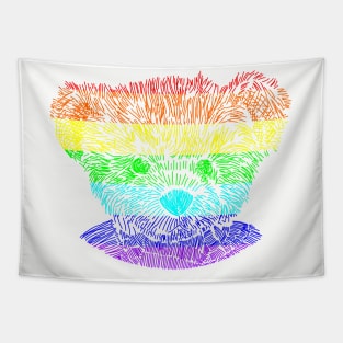 Rainbow Teddy Bear Tapestry