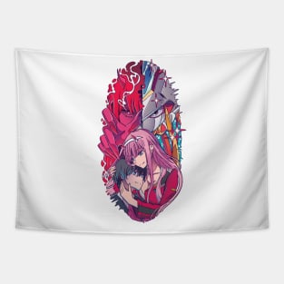 Zero Two and Hiro Tapestry