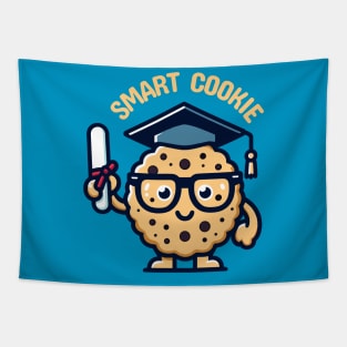 Smart Cookie | Cute Kawaii Cookie Illustration for Graduation | Graduation Quote Tapestry