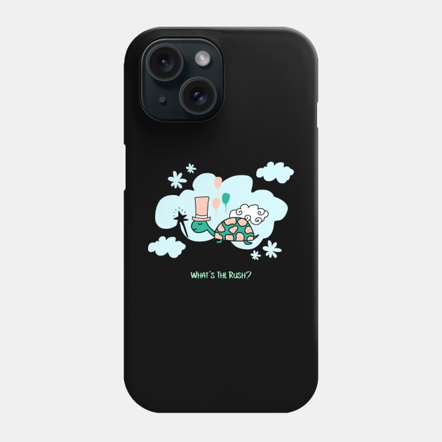 What's The Rush Cute Funny Turtle Phone Case by Print Horizon