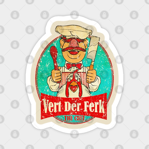 Vert Der Ferk Vintage Magnet by antostyleart