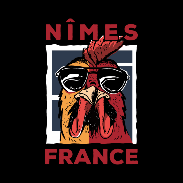 Nîmes France Gallic Rooster by urban-wild-prints