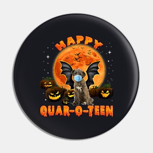 Happy Quar-o-teen Irish Wolfhound Dog Costume Halloween Pin