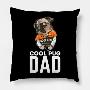 Cool Pug Dad Pillow