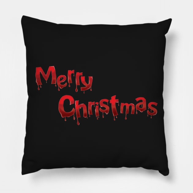 Bloody Christmas Pillow by Godot