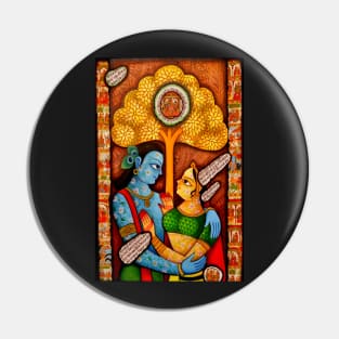 Radhe krishna couple hugg, cute love design for couples, folk painting Pin