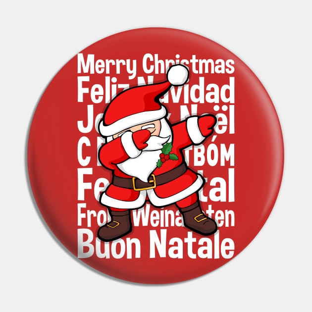 Dabbing Santa Dab Santa Funny Merry Christmas Gift Pin by zeno27