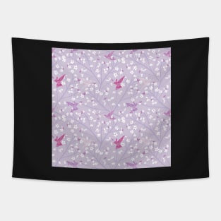 Lavender Hummingbird Tapestry