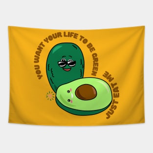 Avocado Kawaii Tapestry