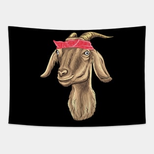 Kick Ass Goat with Bandana Tapestry