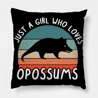 Girl possum love motive happy animal gang Pillow