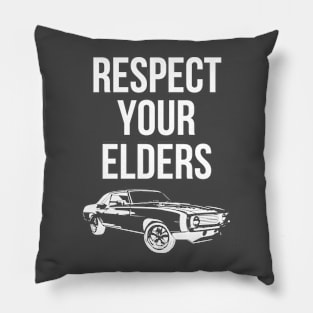 respect your elder vintage car Pillow