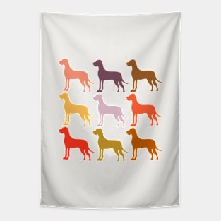 Great Dane Dogs in Rainbow Colors Tapestry