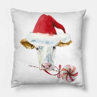 Christmas Cow Pillow