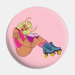 Taurus Rollergirl Pinup Pin