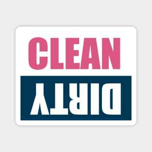 Clean / Dirty Magnet | Navy & Pink Magnet