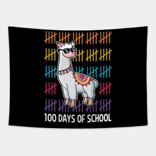 Llama Happy 100 Days Of School Students Teacher Tapestry