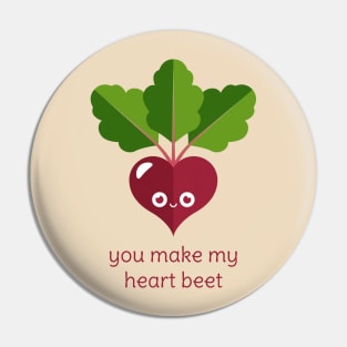 You Make My Heart Beet Pin