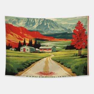 Saskatchewan Canada Vintage Poster Tourism Tapestry