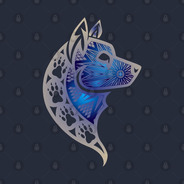 The Wolf (Blue) by melvinwareagle