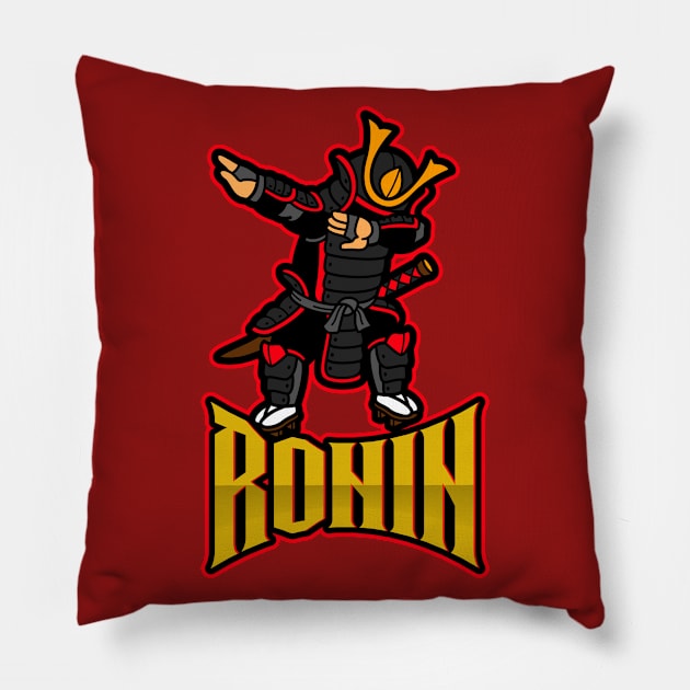 Dabbing Ronin Samurai Pillow by FullOnNostalgia